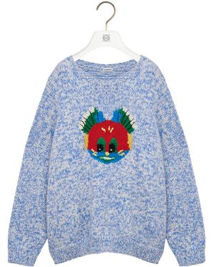 Loewe X Louis Wain Wool-Blend Cat Jumper - Blue