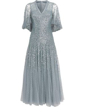 Needle & Thread Sequinned Maxi Dress - Blue