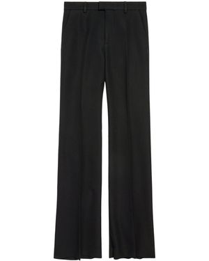 Balenciaga Wool Flared Trousers - Black