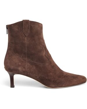 PAIGE Suede Adelyn Ankle Boots 50 - Brown