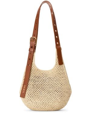 Loewe X Paula's Ibiza Small Raffia-Leather Tote Bag - Natural