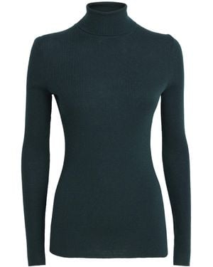 Maje Wool-Silk Rollneck Sweater - Blue