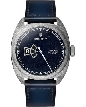 Bremont Stainless Steel Terra Nova Jumping Hour Watch - Blue