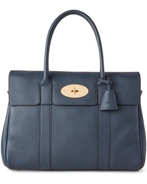 Mulberry Leather Bayswater Top-Handle Bag - Blue