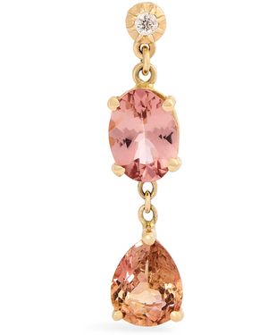 Jacquie Aiche Diamond, Morganite And Tourmaline Single Earring - Pink