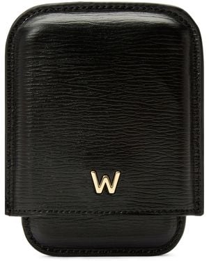 Wolf Leather W Moulded Card Holder - Black