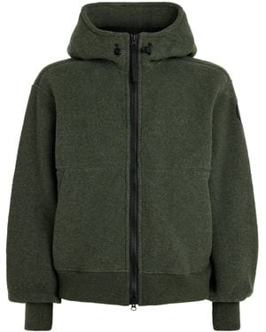 Canada Goose Wool-Blend Fleece Chilliwack Bomber Jacket - Green