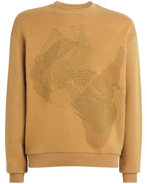 Emporio Armani Cotton Embroidered Sweatshirt - Brown