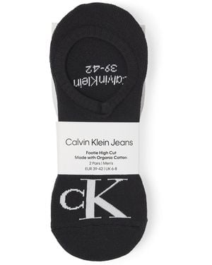 Calvin Klein High-Cut Footie Socks - Black