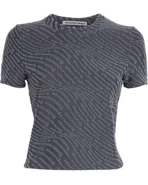 Alexander Wang Jersey Logo T-Shirt - Gray