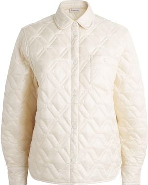 Moncler Diamond-Quilted Overshirt - White