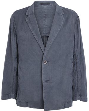 IM MEN Cotton Pigment-Dyed Blazer - Blue