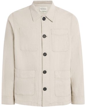 Oliver Spencer Linen Patch-Pocket Jacket - White