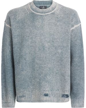Represent Wool Reversible Fade Out Sweater - Blue