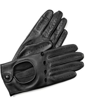 Aspinal of London Nappa Leather Driving Gloves - Black