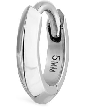 Maria Tash Faceted Metal Vertex Single Hoop Earring - Metallic