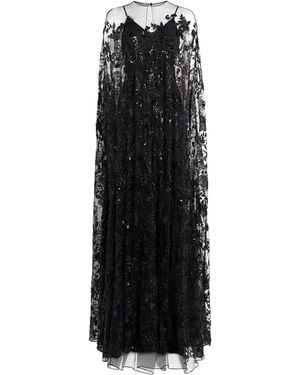 Zuhair Murad Embellished Whispering Bloom Kaftan Gown - Black