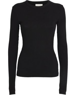 Citizens of Humanity Ribbed Bina Crewneck Top - Black