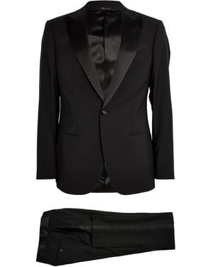 Giorgio Armani Virgin Wool-Silk 2-Piece Soho Tuxedo - Black