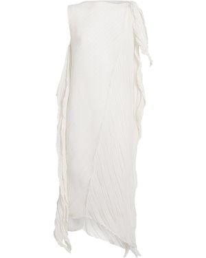 Issey Miyake Wrinkled And Twisted Midi Dress - White