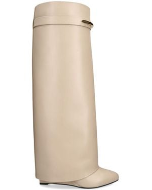 Givenchy Leather Shark Knee-High Boots 95 - White