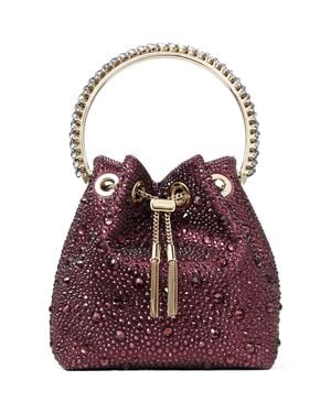 Jimmy Choo Embellished Bon Bon Top-Handle Bag - Red
