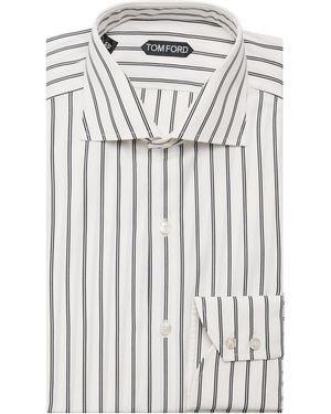 Tom Ford Cotton Stripe Shirt - White