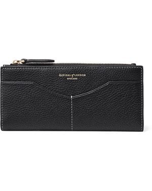 Aspinal of London Large Leather Hudson Purse - Black
