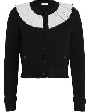 Sandro Frill-Detail Cardigan - Black