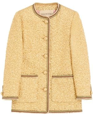 Valentino Jacquard Cloque Caban 38 - Natural