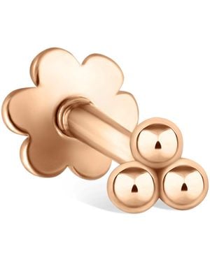 Maria Tash Three Ball Trinity Threaded Stud Earring - Pink