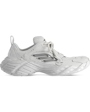 Balenciaga Suede Monday Sneakers - White
