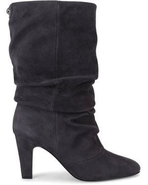 Kurt Geiger Suede Barb Slouch Boots - Black