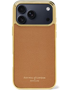 Aspinal of London Leather Iphone 17 Pro Case - Brown