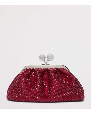 Weekend by Maxmara Embellished Pasticcino Clutch Bag - Red