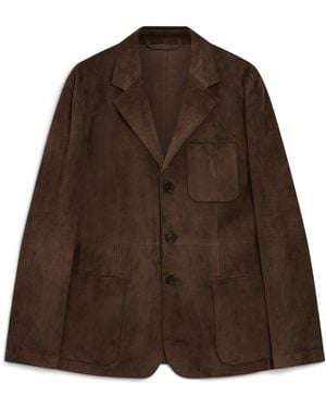 dunhill Suede Blazer - Brown