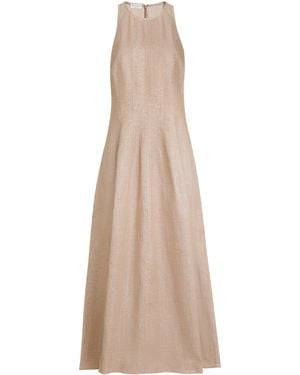 Brunello Cucinelli Linen-Blend Maxi Dress - Natural