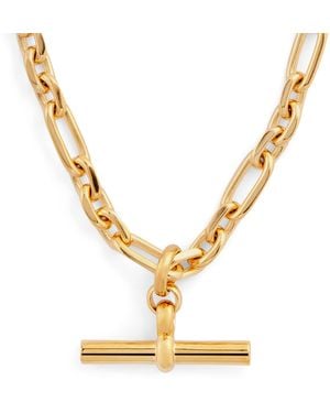 Tilly Sveaas Plated T-Bar Watch Chain Necklace - Metallic