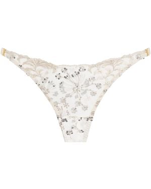 Bordelle Theia Strap Thong - White