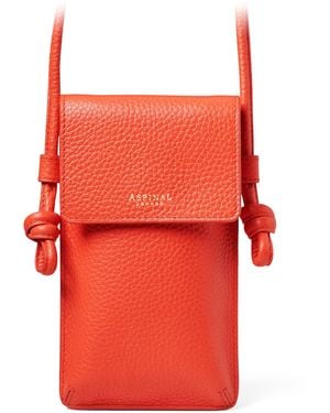 Aspinal of London Leather Ella Phone Pouch - Red