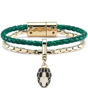 BVLGARI Leather Serpenti Forever Bracelet - Green