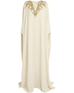 Pamella Roland Embellished Kaftan Gown - Natural