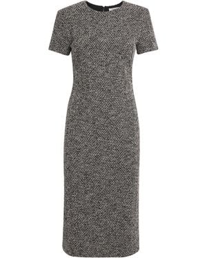 Max Mara Tweed Midi Dress - Grey