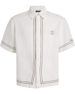 Represent Border-Detail Short-Sleeve Shirt - White