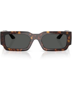 Versace Greca Maxi Rectangle Sunglasses - Grey