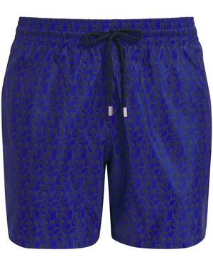 Vilebrequin Turtle Print Mahina Swim Shorts - Blue