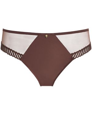 Aubade Sheer Emotion Brazilian Briefs - Brown