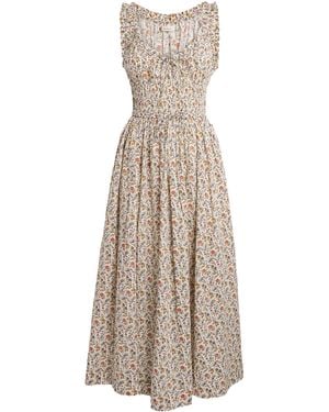 Doen Organic Cotton Floral Emmaretta Maxi Dress - Natural