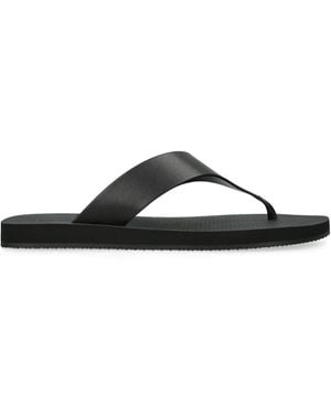 The Row Dune Classic Ginza Leather Flip Flops - Black
