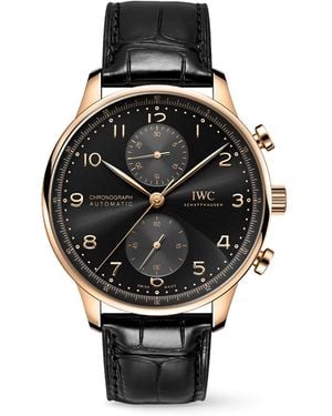 IWC Schaffhausen Portugieser Chronograph Watch - Black